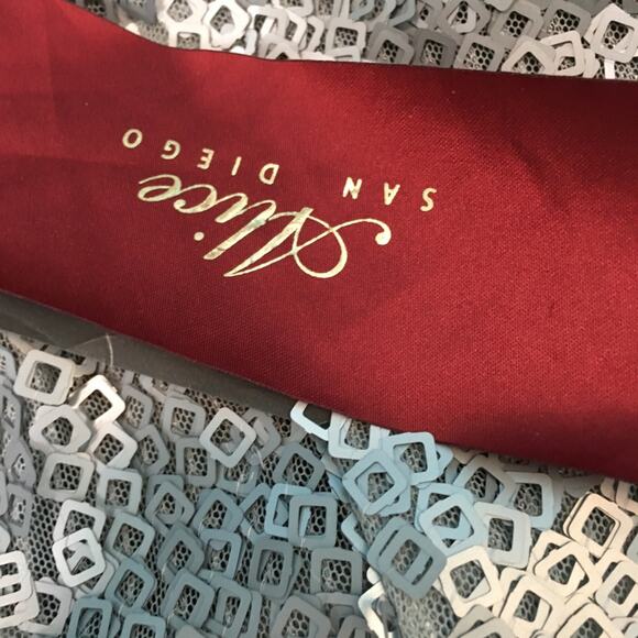 Alice San Diego Silver, Gray and, blue sequin strapless romper size Large - Picture 11 of 16